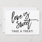 Carte Panneau de Candy Bar / Buffet de mariage 5X7 | Noi (Devant)