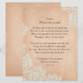 Carte Panneau de corbeille de mariage en papier antique (Devant / Derrière)