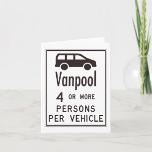 Carte Panneau de covoiturage en van