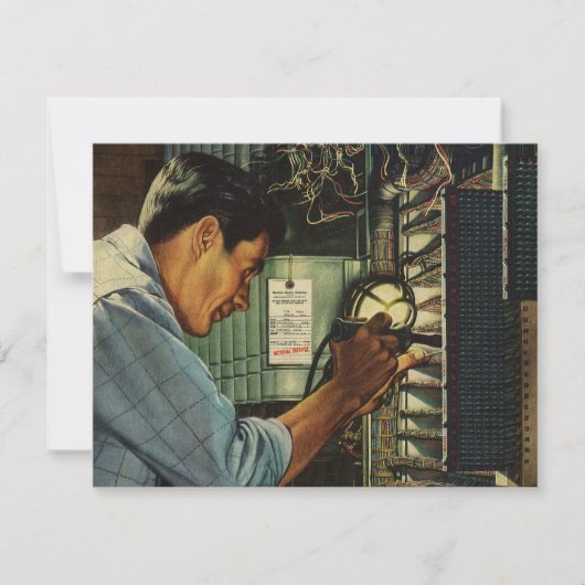 Carte Panneau de disjoncteur électrique vintage (Devant)