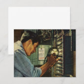 Carte Panneau de disjoncteur électrique vintage (Devant / Derrière)