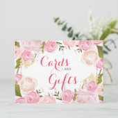 Carte Panneau de fleur rose (Debout devant)