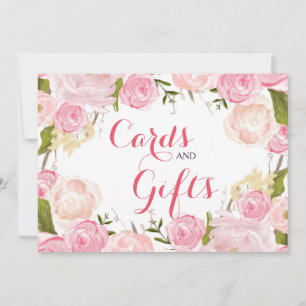 Carte Panneau de fleur rose