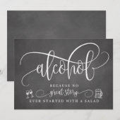 Carte Panneau de la barre d'alcool mariage (Devant / Derrière)