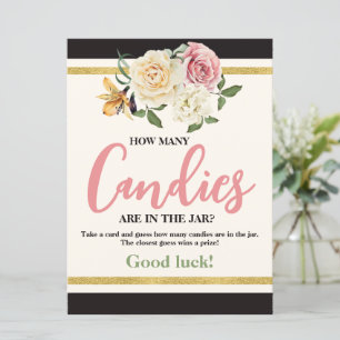 Carte Panneau de la Fête des mariées Florale Noir, Ivoir