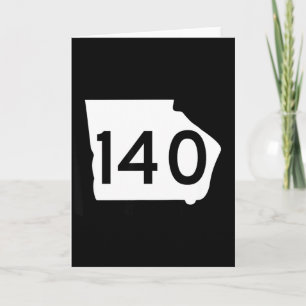 Carte Panneau de la route de Géorgie 140 Ga-140 State Hw