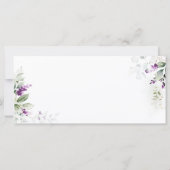 Carte Panneau de la table de tête du Mariage de lavande  (Dos)