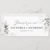 Carte Panneau de la table de tête du Mariage de lavande  (Devant)