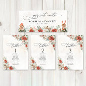 Carte Panneau de la table de tête du Mariage de Pinecone