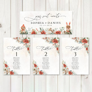 Carte Panneau de la table de tête du Mariage de Pinecone
