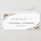 Carte Panneau de la table de tête du Mariage minuscule F (Devant)