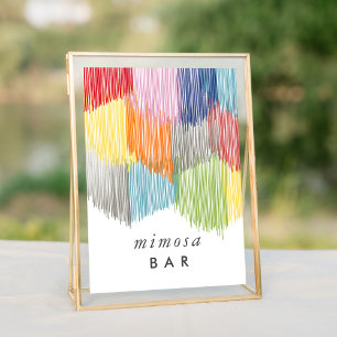 Carte Panneau de la table Fringe de barre Rainbow Mimosa