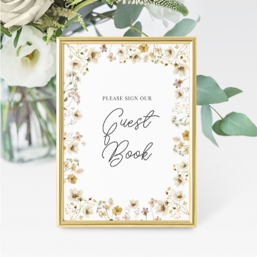 Carte Panneau de livre d'or pour invités de mariage aux 