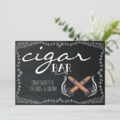 Carte Panneau de mariage à l'ardoise | Bar à cigares (Debout devant)