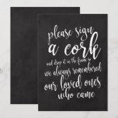 Carte Panneau de mariage ardoise Livre d'or (Devant / Derrière)