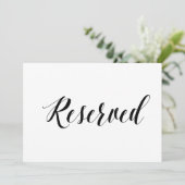 Carte Panneau de mariage de style calligraphique "Réserv (Debout devant)