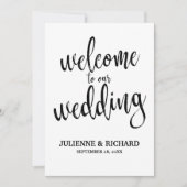Carte Panneau de mariage or bienvenue mariage abordable (Devant)