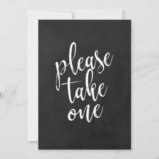 Carte Panneau de mariage pas cher en tableau noir 'Prene (Devant)