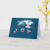 Carte Panneau de Noël Dove with Joy (Fleur jaune)