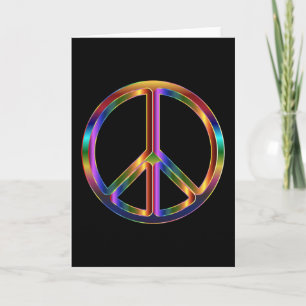 Carte Panneau de Paix Chrome