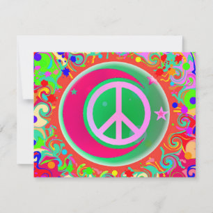 Carte Panneau de Paix, Lune, Étoiles & Tout