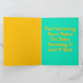 Carte Panneau de Paix Turquoise Rose (Intérieur)