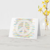 Carte Panneau de Paix - Venez ensemble BLANC (Fleur jaune)