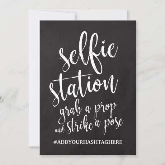 Carte Panneau de pancarte de station de selfie à prix ab (Devant)