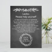 Carte Panneau de panier de mariage à l'aspect ardoise ru (Debout devant)