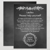 Carte Panneau de panier de mariage à l'aspect ardoise ru (Devant / Derrière)