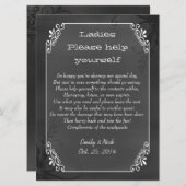 Carte Panneau de panier de mariage à l'aspect chic vinta (Devant / Derrière)