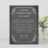 Carte Panneau de panier de mariage avec un look de table (Debout devant)