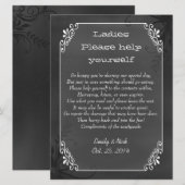 Carte Panneau de panier de mariage avec un look de table (Devant / Derrière)