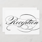 Carte Panneau de réception pour mariage en belle écritur (Devant / Derrière)