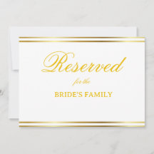 Panneau de réservation de mariage à l'écriture dor