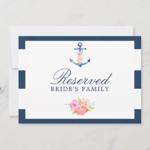 Carte Panneau de réservation de mariage floral aquarelle