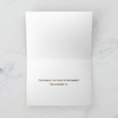 Carte Panneau de retraite lumineux (Intérieur)
