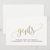 Carte Panneau de salle de bain pour hommes - Jolie calli (Devant / Derrière)