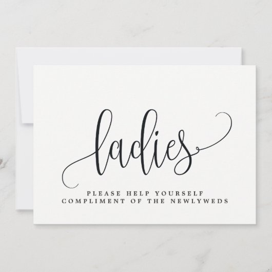 Carte Panneau de salle de bain pour mariage de dames - C (Devant)