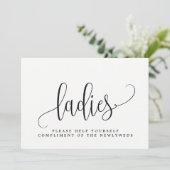 Carte Panneau de salle de bain pour mariage de dames - C (Debout devant)