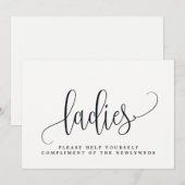 Carte Panneau de salle de bain pour mariage de dames - C (Devant / Derrière)