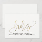 Carte Panneau de salle de bain pour mariage de femmes -  (Devant / Derrière)