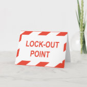 Carte Panneau de sécurité point de condamnation (Devant)