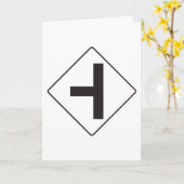 Carte Panneau de signalisation de la route à l'intersect (Fleur jaune)