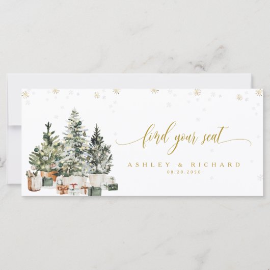 Carte Panneau de table principal de mariage arbre de Noë (Devant)