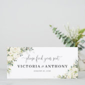 Carte Panneau de table principal de mariage aux fleurs b (Debout devant)