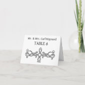 Carte Panneau de tableau mariage (Dos)