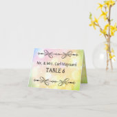 Carte Panneau de tableau mariage (Fleur jaune)