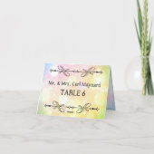 Carte Panneau de tableau mariage (Dos)