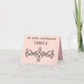 Carte Panneau de tableau mariage (Dos)